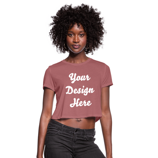 Women's Cropped T-Shirt - mauve