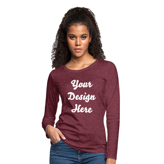 Women's Premium Long Sleeve T-Shirt - heather burgundy