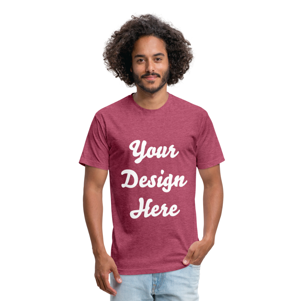 Fitted Cotton/Poly T-Shirt by Next Level - heather burgundy