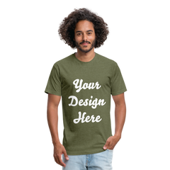 Fitted Cotton/Poly T-Shirt by Next Level - heather military green