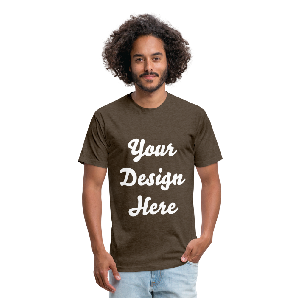 Fitted Cotton/Poly T-Shirt by Next Level - heather espresso