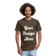 Fitted Cotton/Poly T-Shirt by Next Level - heather espresso