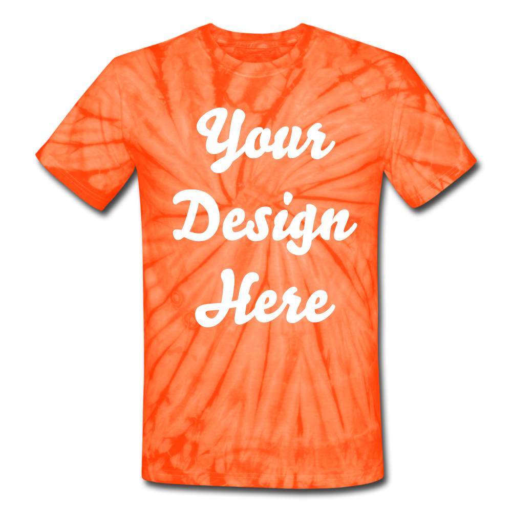 Unisex Tie Dye T-Shirt - spider orange