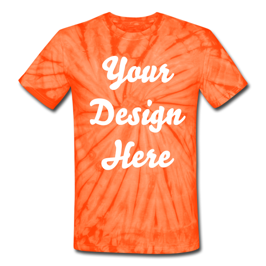 Unisex Tie Dye T-Shirt - spider orange