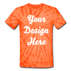 Unisex Tie Dye T-Shirt - spider orange