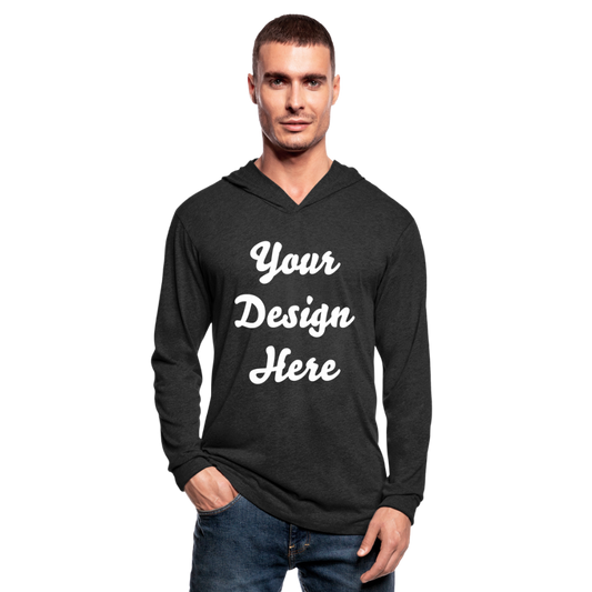 Unisex Tri-Blend Hoodie Shirt - heather black