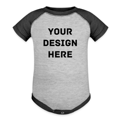 Baseball Baby Bodysuit - heather gray/charcoal