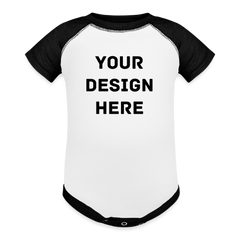 Baseball Baby Bodysuit - white/black