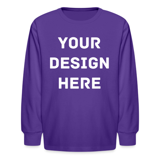 Kids' Long Sleeve T-Shirt - dark purple