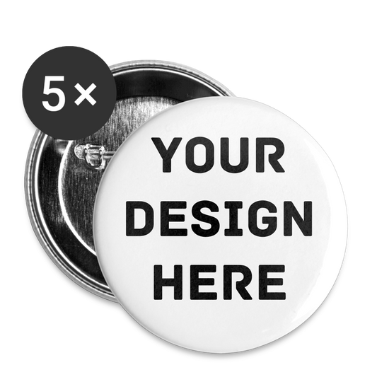 Buttons large 2.2'' (5-pack) - white