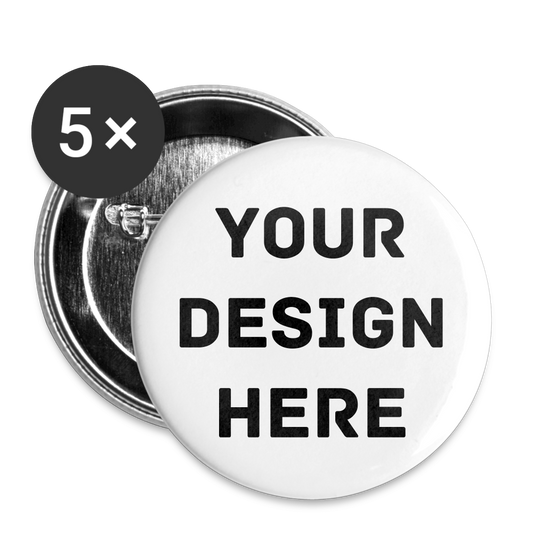 Buttons small 1'' (5-pack) - white