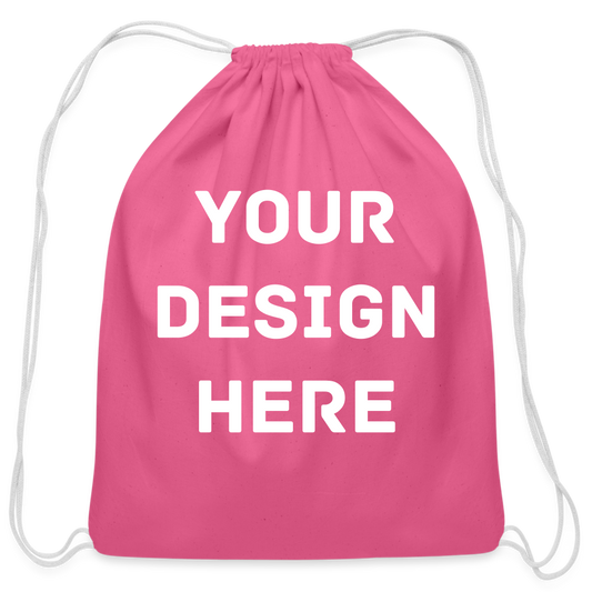 Cotton Drawstring Bag - pink